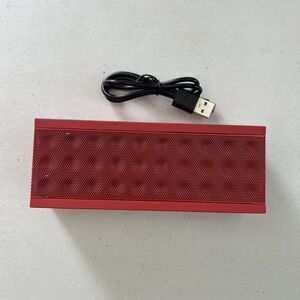 Jambox Jawbone Mini Bluetooth Speaker Portable Red V3J-JBE w/ USB Cord Tested